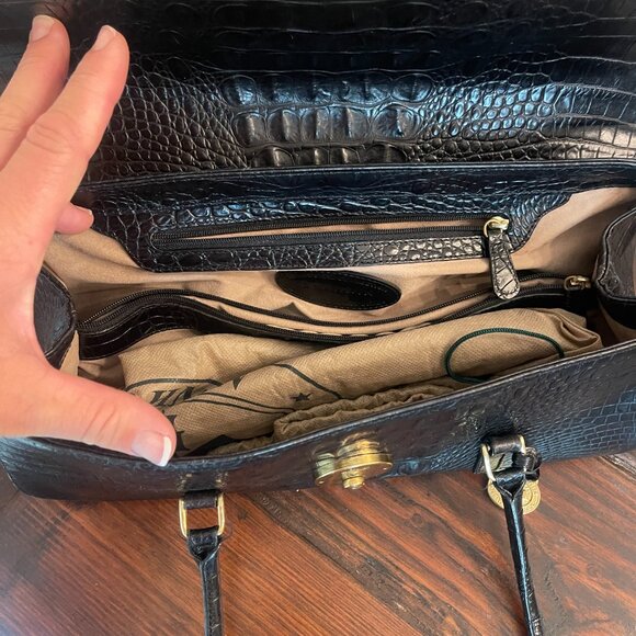 Brahmin Dayan Black Melbourne Leather Satchel - Picture 5 of 10